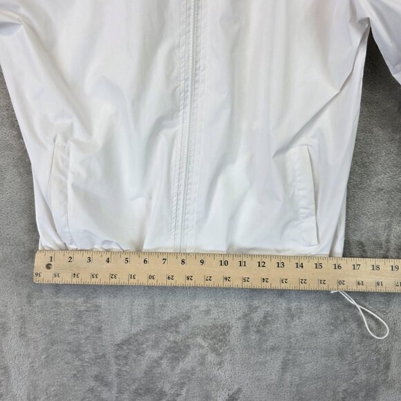 The North Face Windbreaker Jacket Womens Medium White Hooded Zip Lightweight - Picture 8 of 12